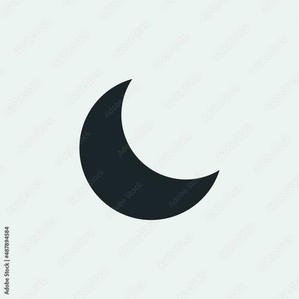 Moon and stars vector icon illustration sign Moon and stars vector icon illustration sign