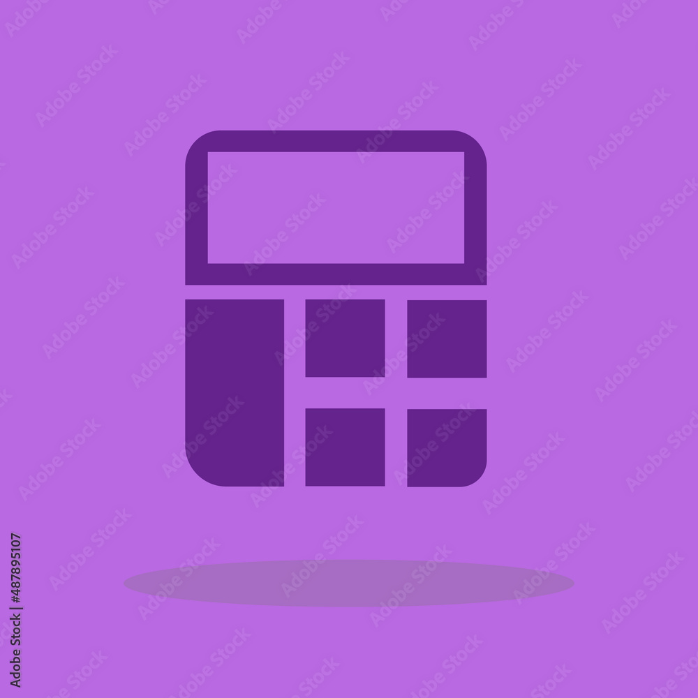 Calculator vector icon illustration sign Calculator vector icon illustration sign