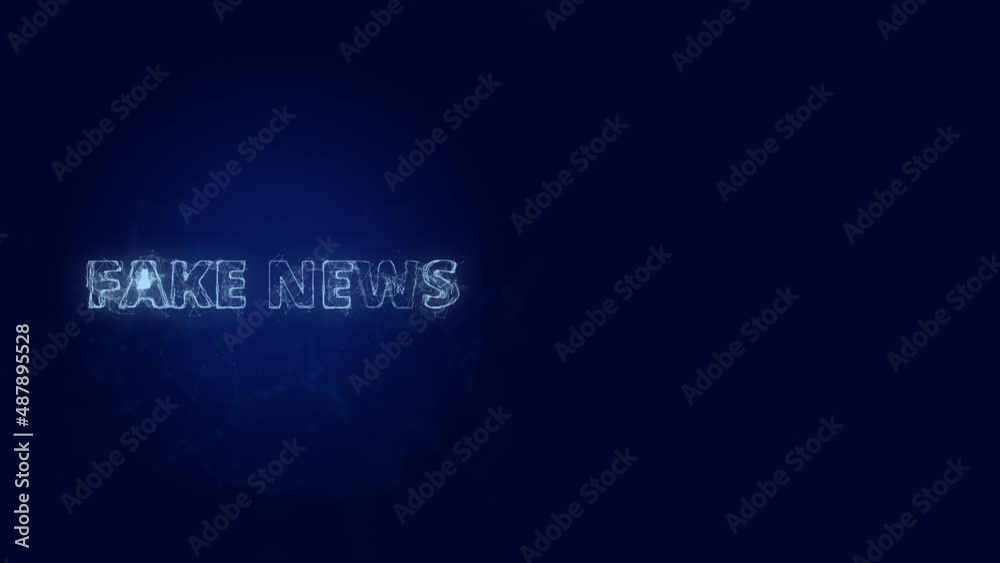 Fake News title with plexus effect. Connected lines with dots. Lines title plexus Fake News title with plexus effect. Connected lines with dots. Lines title plexus