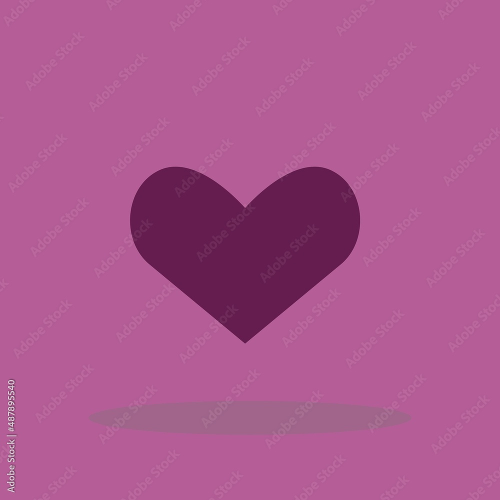 Heart vector icon illustration sign