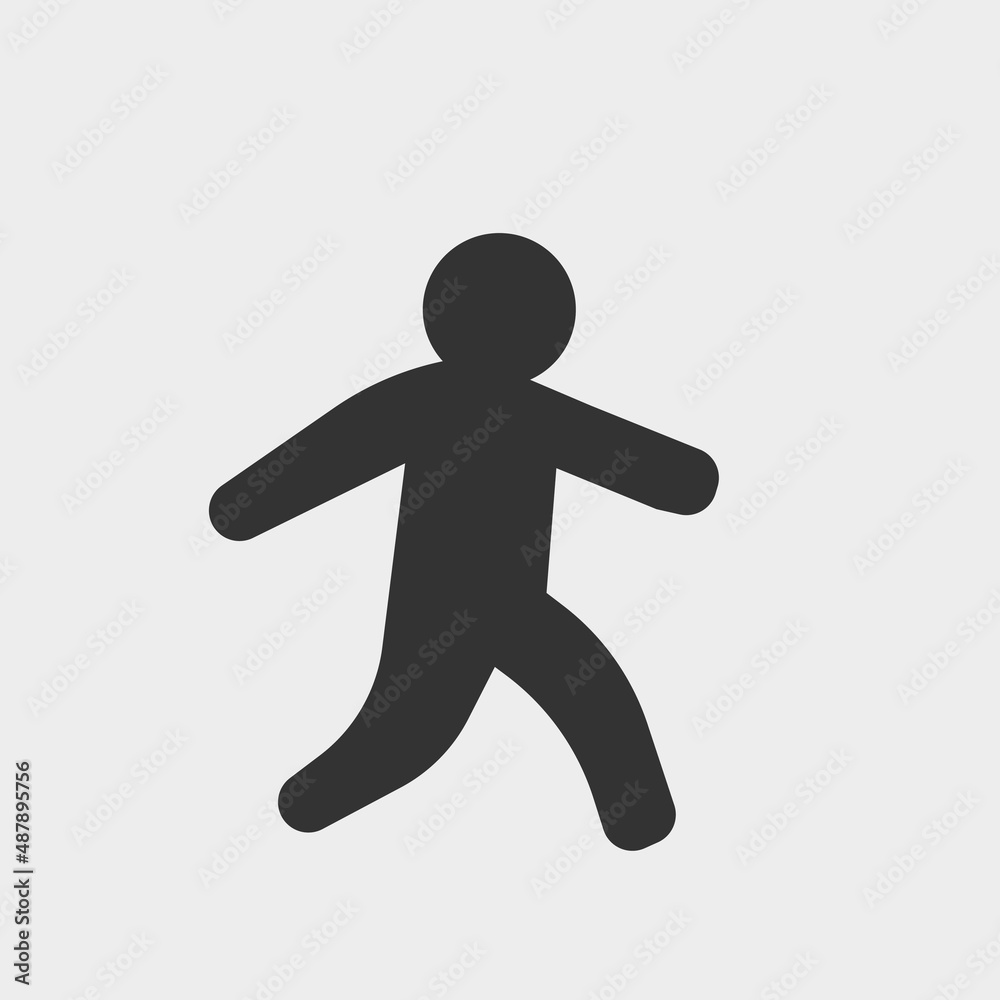 Walking vector icon illustration sign Walking vector icon illustration sign