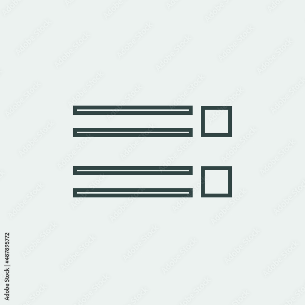 List vector icon illustration sign
