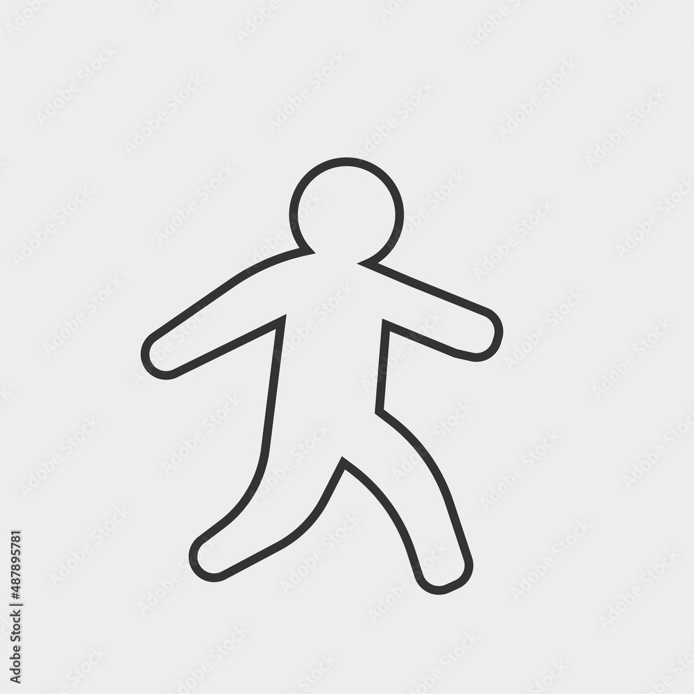 Walking vector icon illustration sign Walking vector icon illustration sign