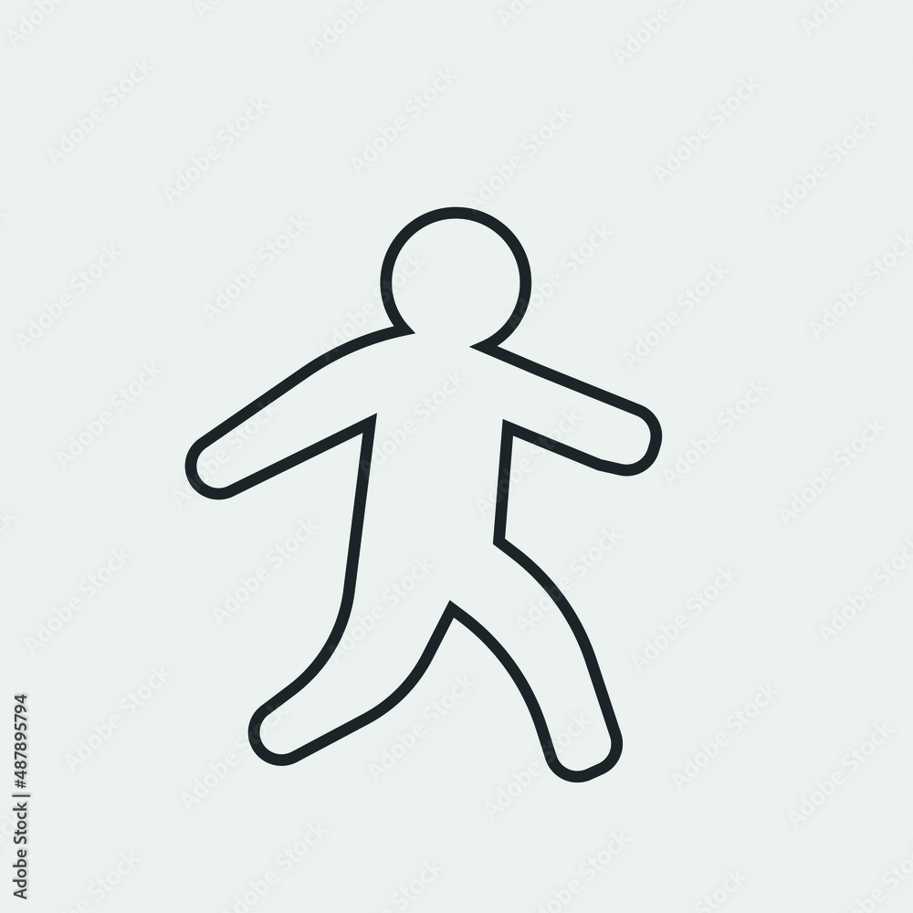 Walking vector icon illustration sign Walking vector icon illustration sign