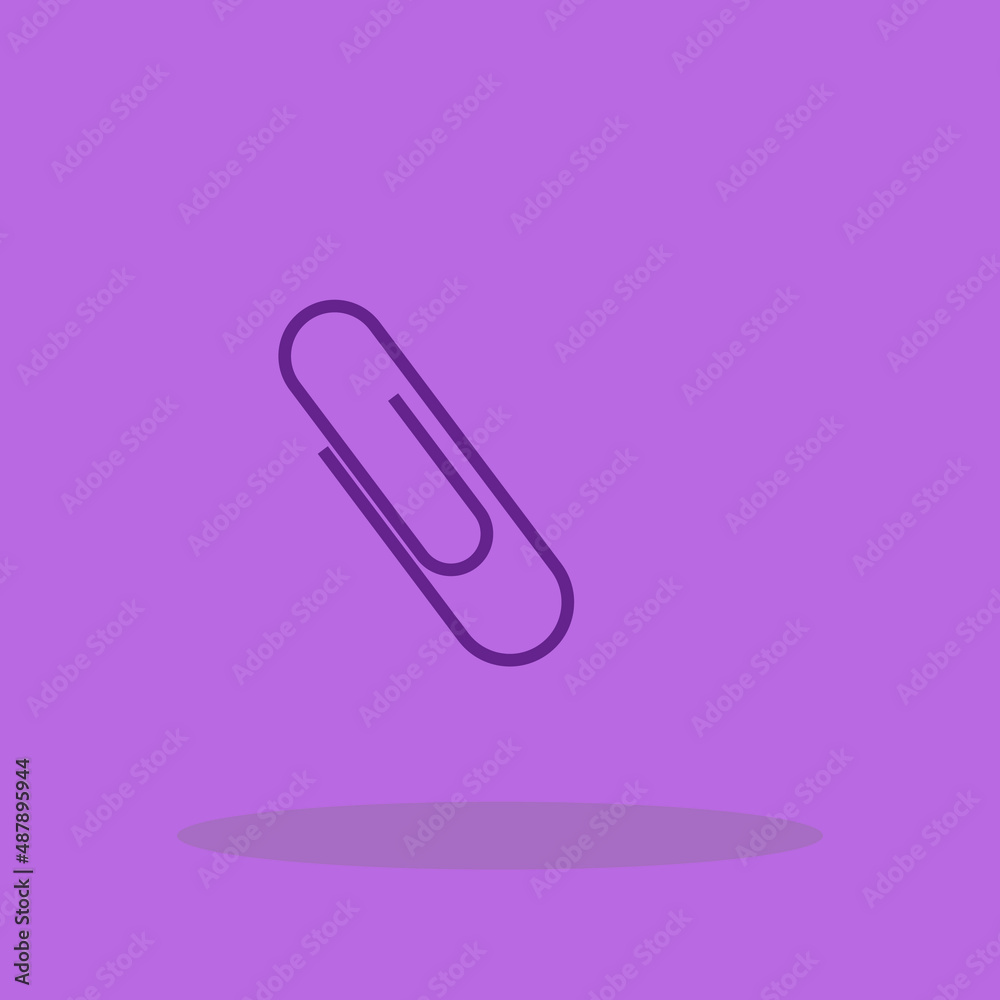 Paper clip vector icon illustration sign Paper clip vector icon illustration sign