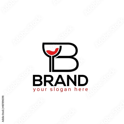 Letter B glass Logo vector. Flat design. Vector Illustration on white background