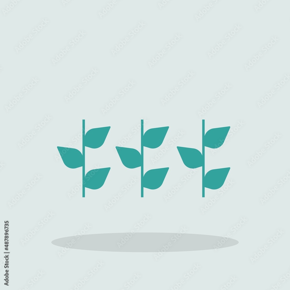 Plants vector icon illustration sign Plants vector icon illustration sign