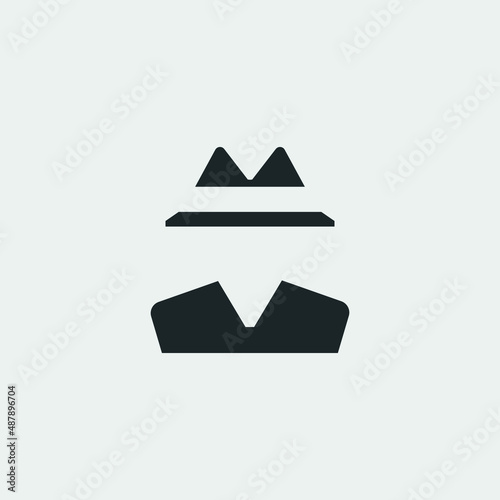 Invisible person vector icon illustration sign