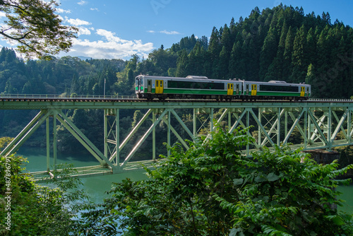 第二只見川橋梁の列車