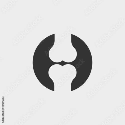 Joint vector icon illustration sign