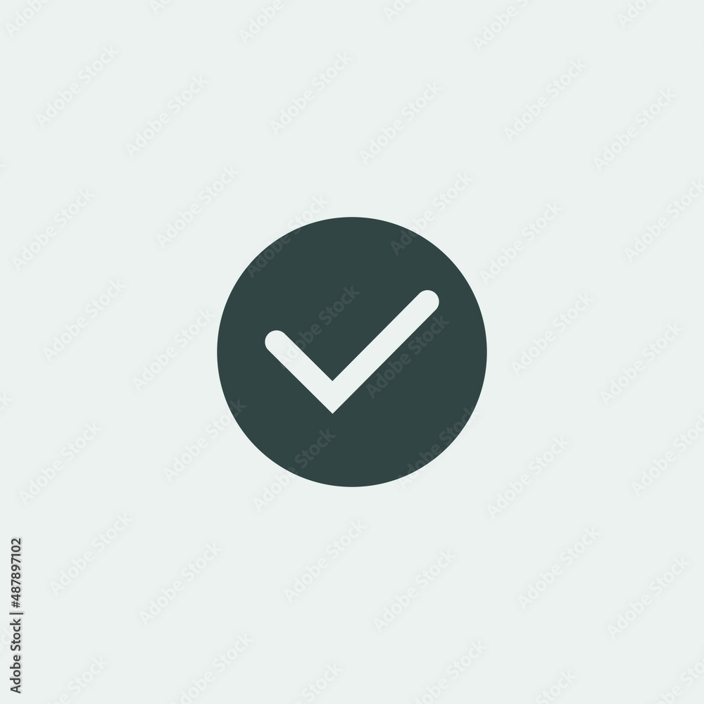 Check mark vector icon illustration sign Check mark vector icon illustration sign