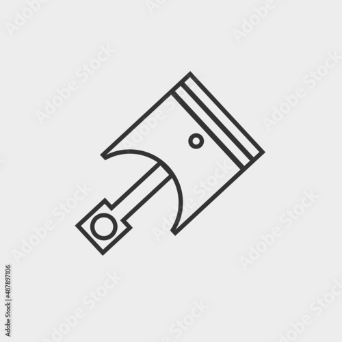 Piston vector icon illustration sign