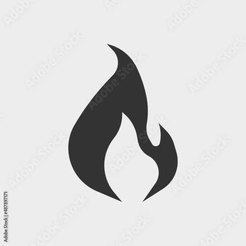 Fire vector icon illustration sign