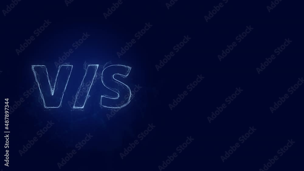 VS title with plexus effect. Connected lines with dots. Lines title plexus VS title with plexus effect. Connected lines with dots. Lines title plexus