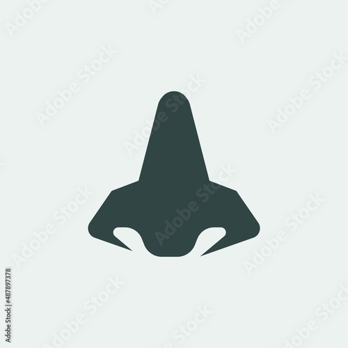 Nose vector icon illustration sign