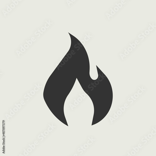 Fire vector icon illustration sign