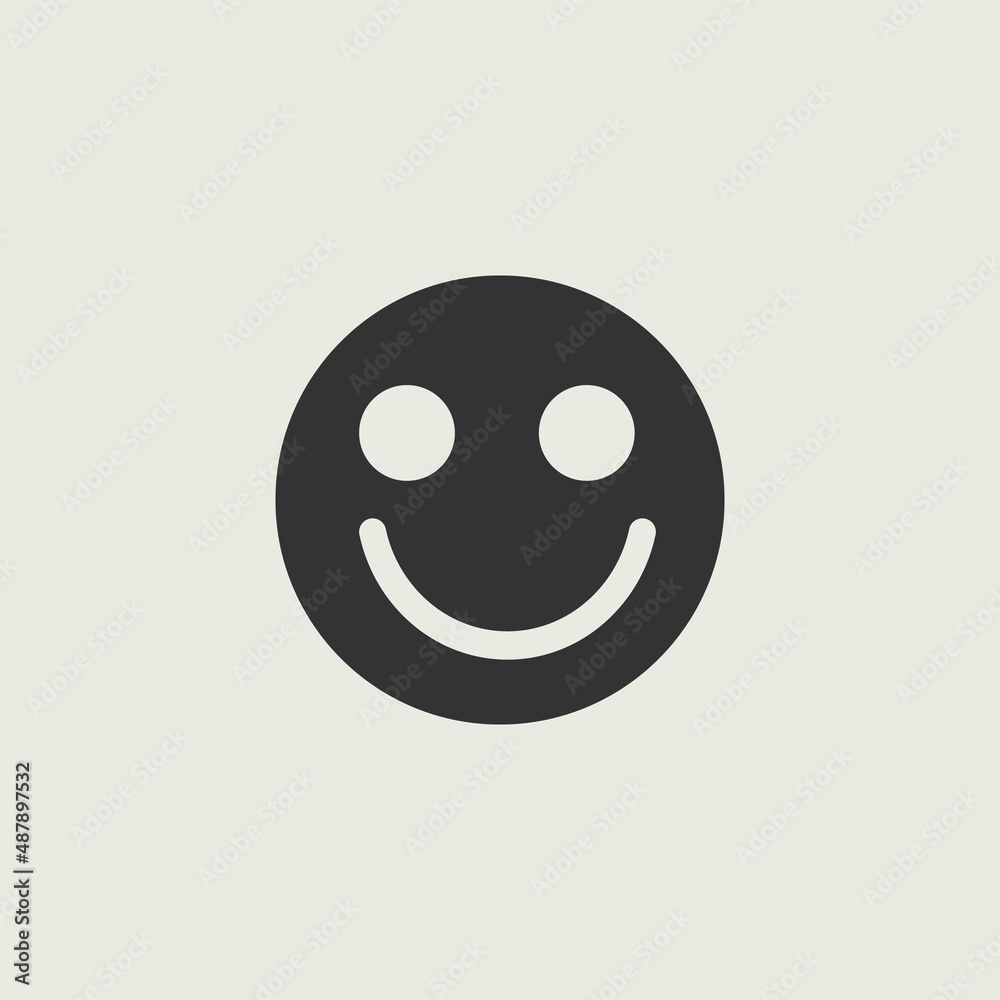 Fototapeta premium Smiley face vector icon illustration sign