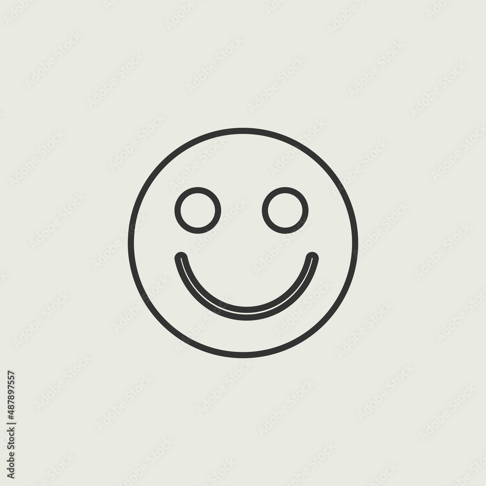Fototapeta premium Smiley face vector icon illustration sign