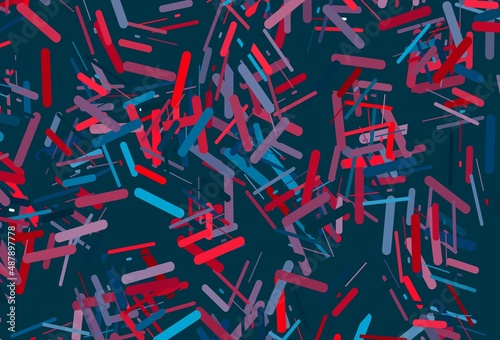 Dark blue, red vector backdrop with long lines.