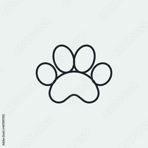 Paw vector icon illustration sign