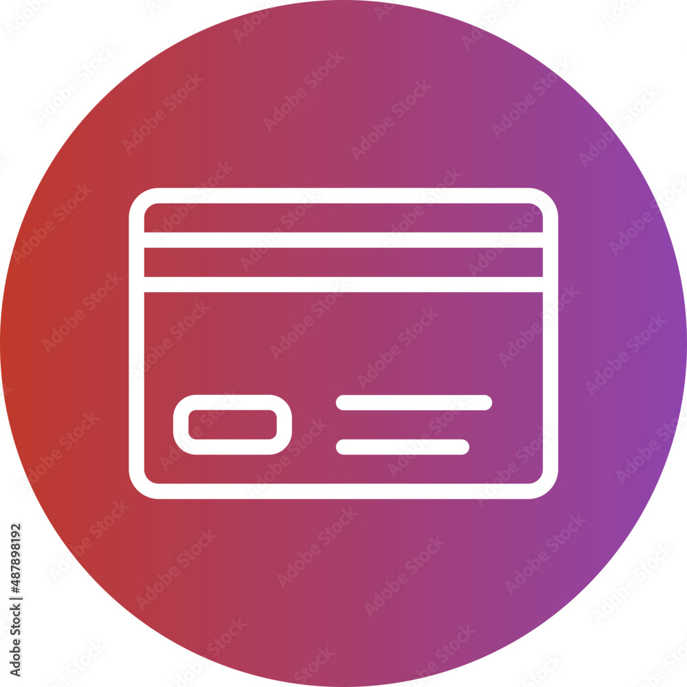 Fototapeta premium credit card gradient icon