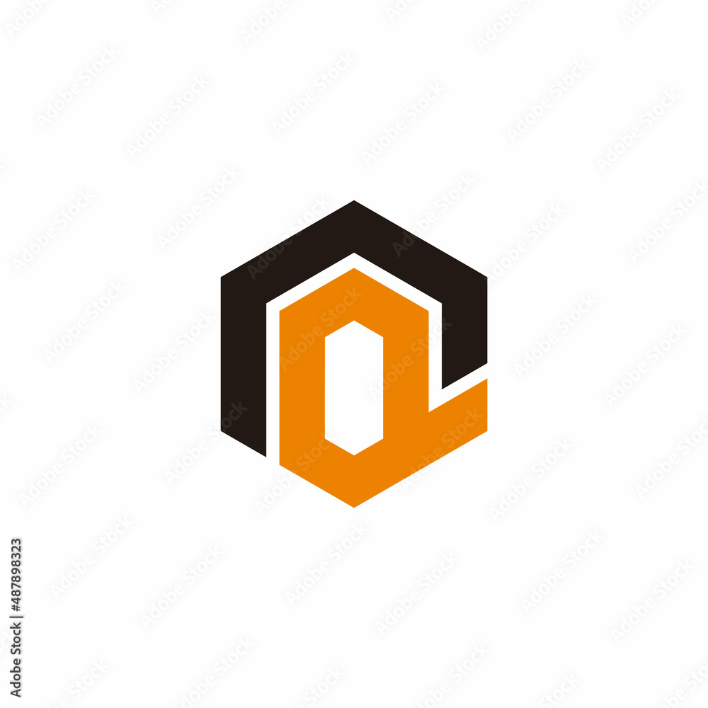letter q home shape simple hexagonal logo vector letter q home shape simple hexagonal logo vector