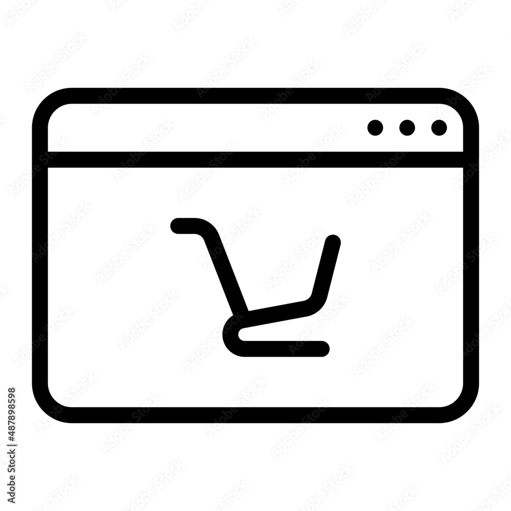 online store line icon