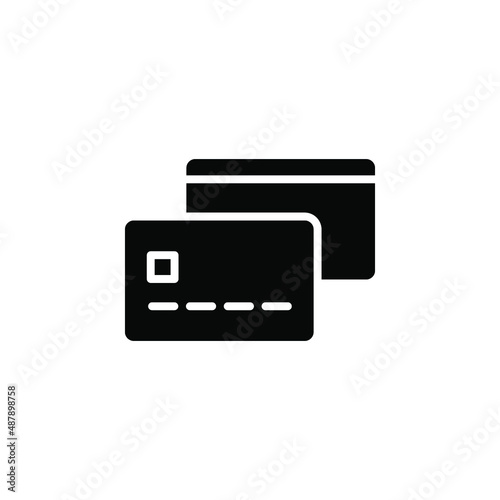 Credit Card, Payment Solid Icon Vector Illustration Logo Template. Suitable For Many Purposes.
