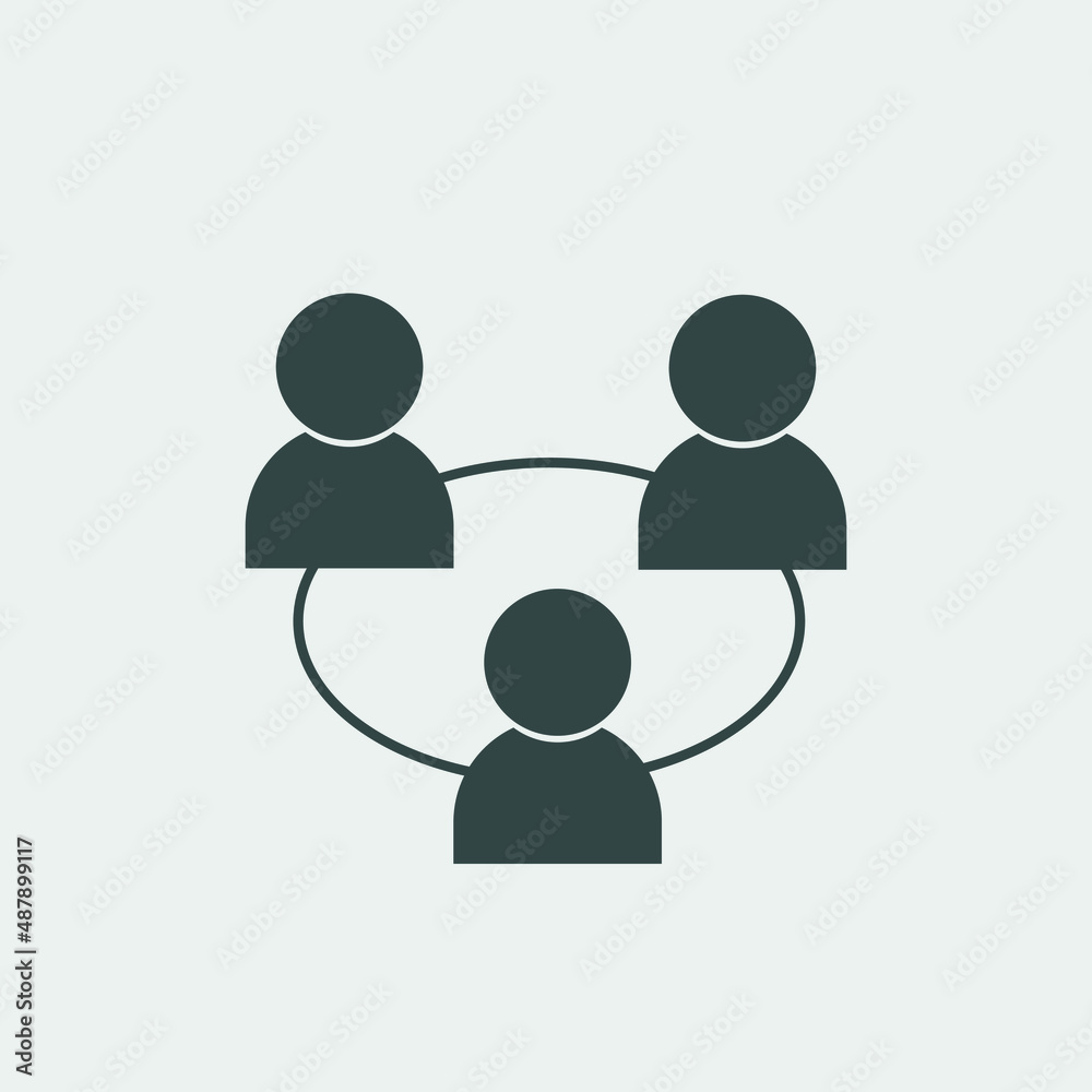 Users vector icon illustration sign Users vector icon illustration sign