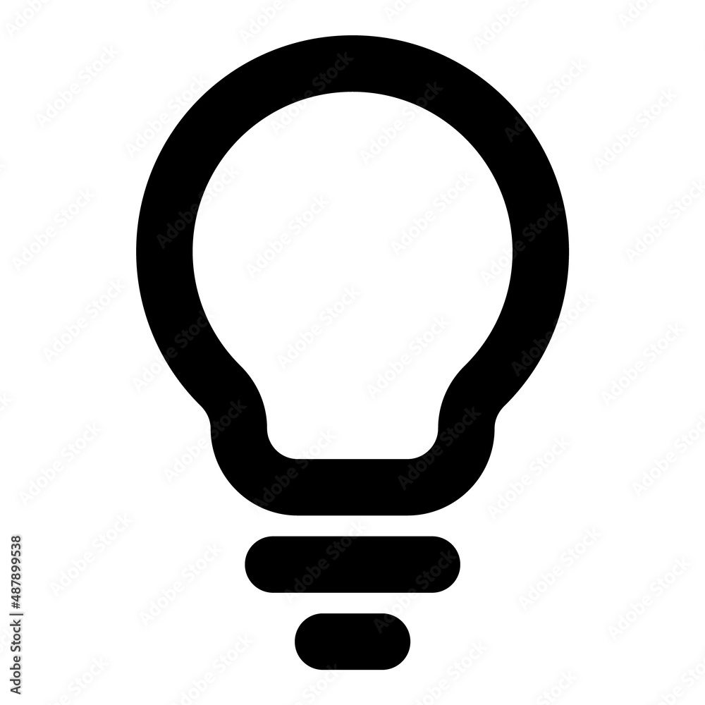 Lightbulb Flat Icon Isolated On White Background Lightbulb Flat Icon Isolated On White Background