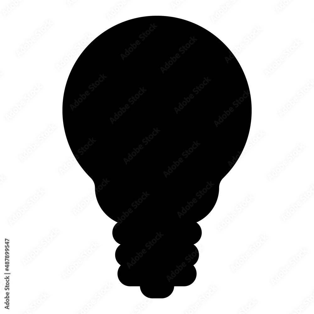 Lightbulb Flat Icon Isolated On White Background Lightbulb Flat Icon Isolated On White Background