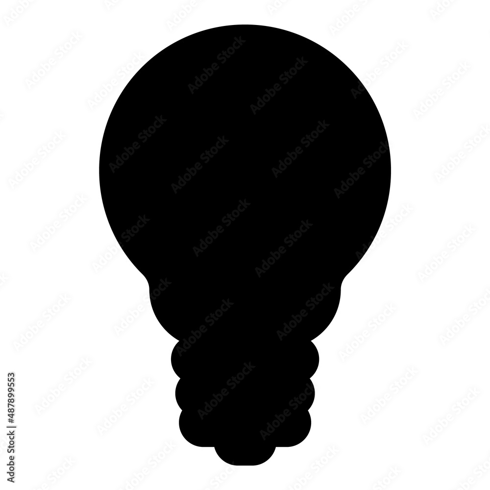 Lightbulb Flat Icon Isolated On White Background Lightbulb Flat Icon Isolated On White Background