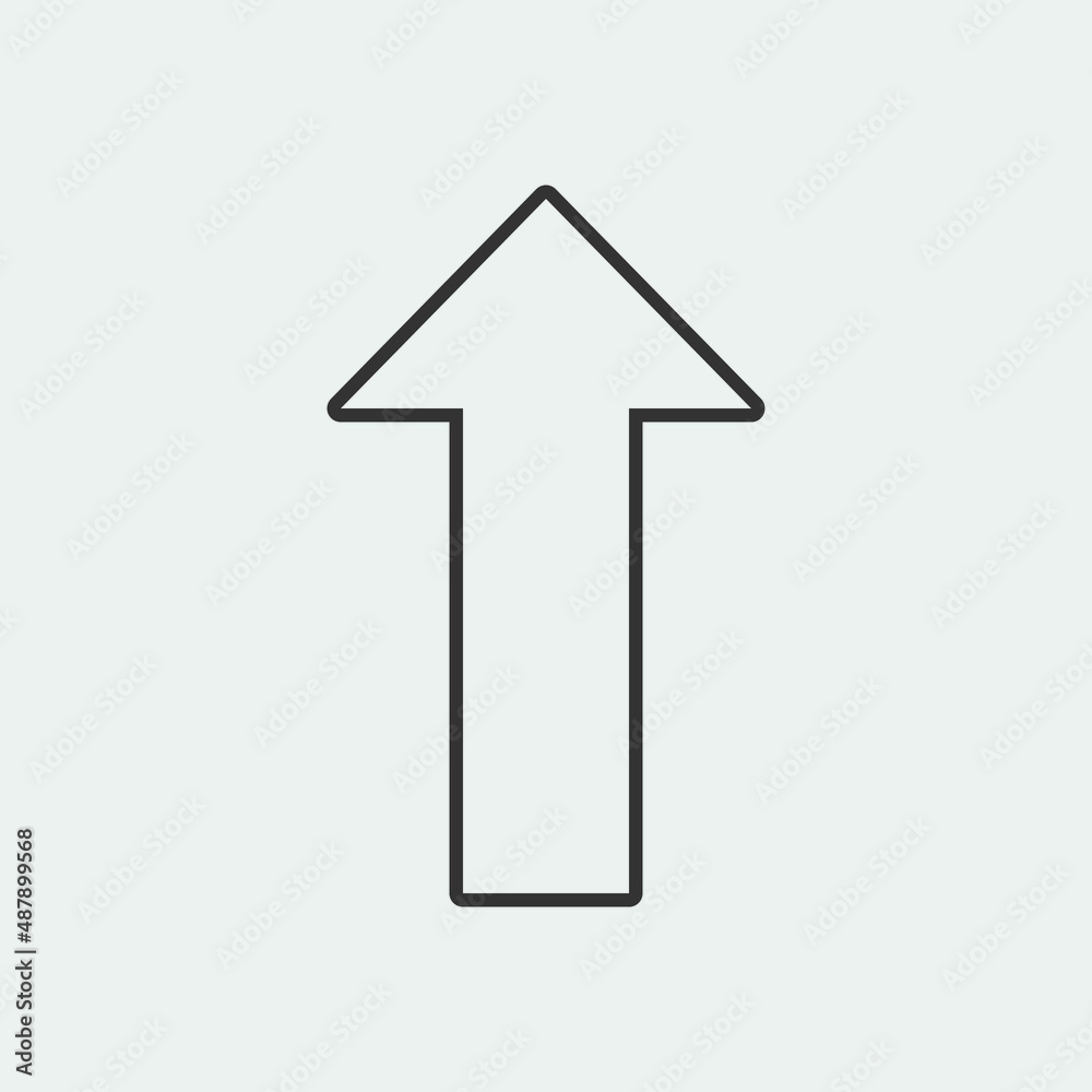 Upward arrow vector icon illustration sign Upward arrow vector icon illustration sign