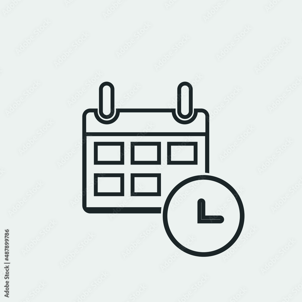 Calendar schedule vector icon illustration sign Calendar schedule vector icon illustration sign