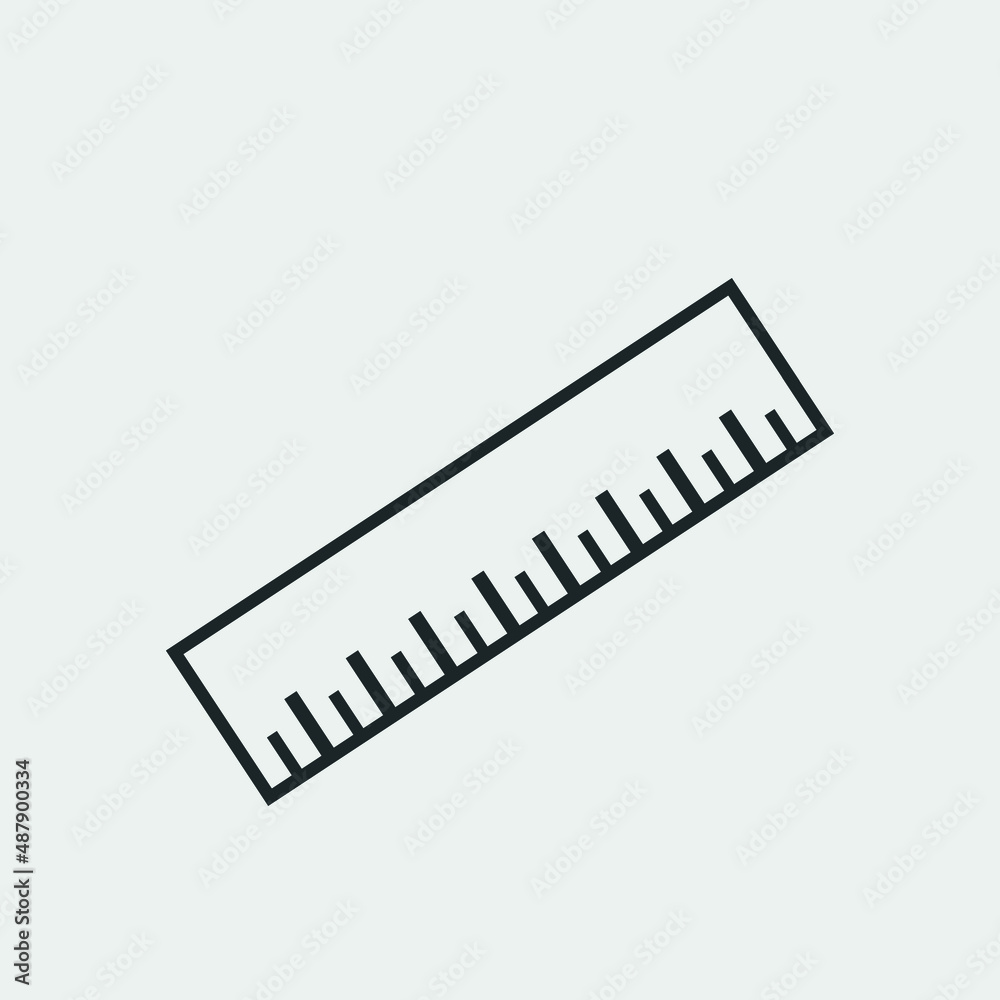 Ruler vector icon illustration sign Ruler vector icon illustration sign