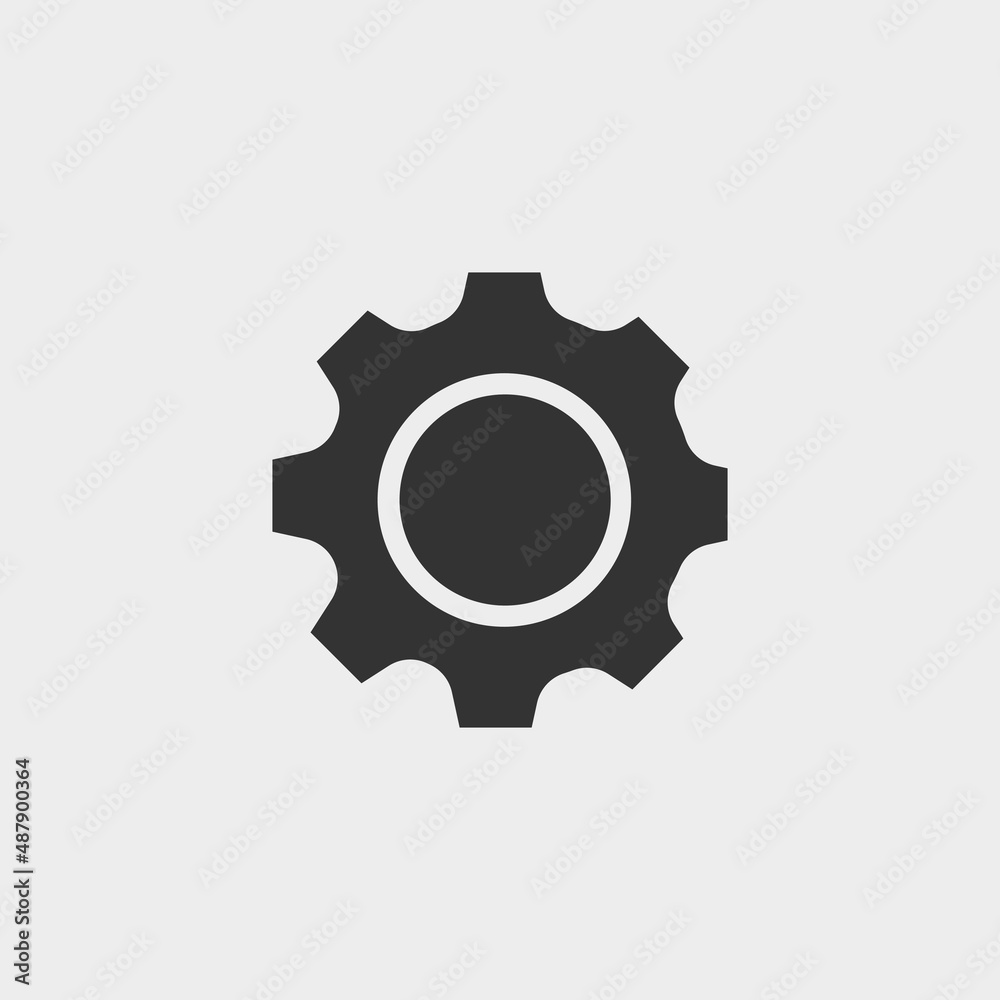 Settings vector icon illustration sign