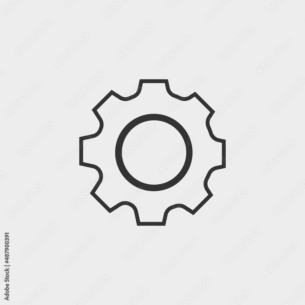 Settings vector icon illustration sign