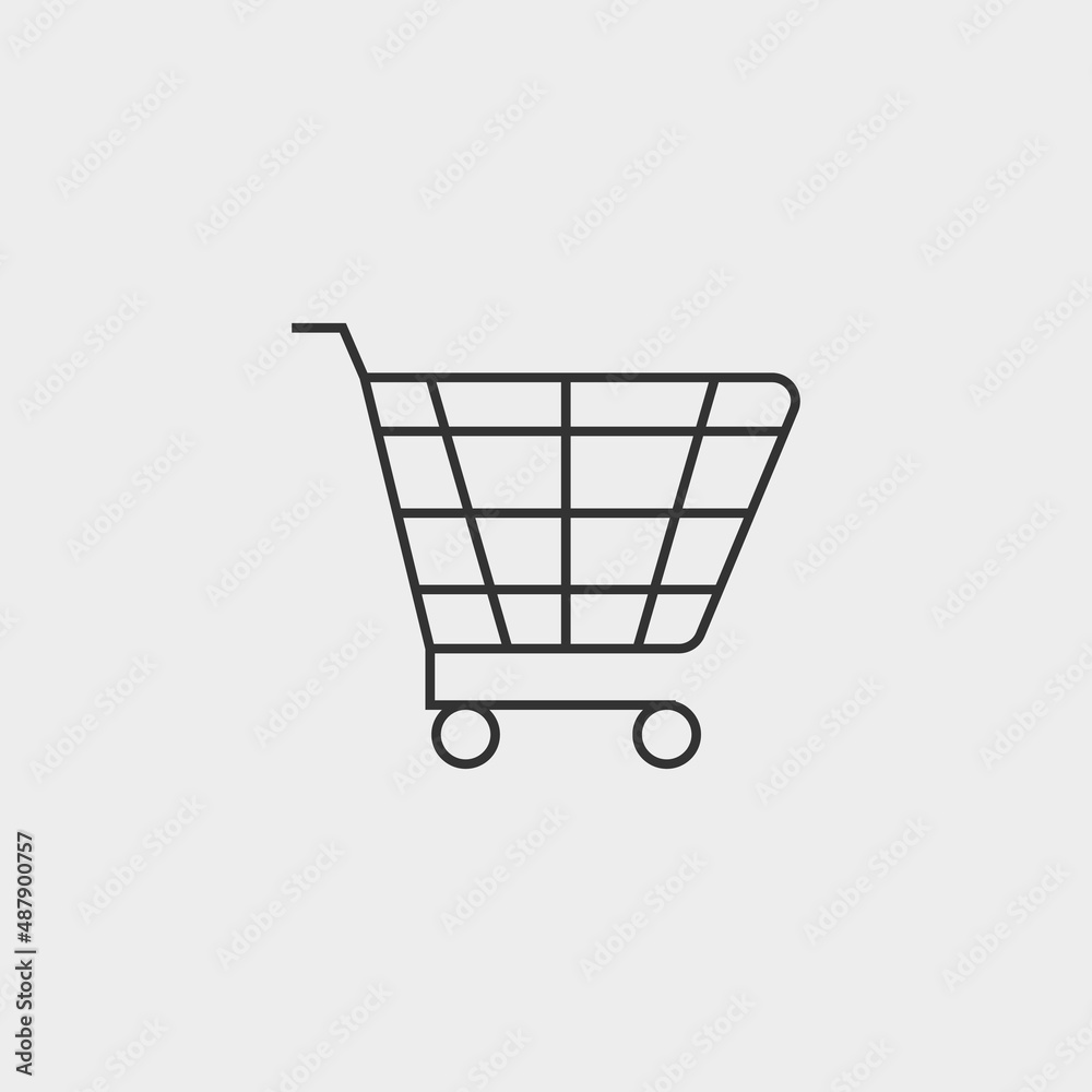 Cart vector icon illustration sign Cart vector icon illustration sign