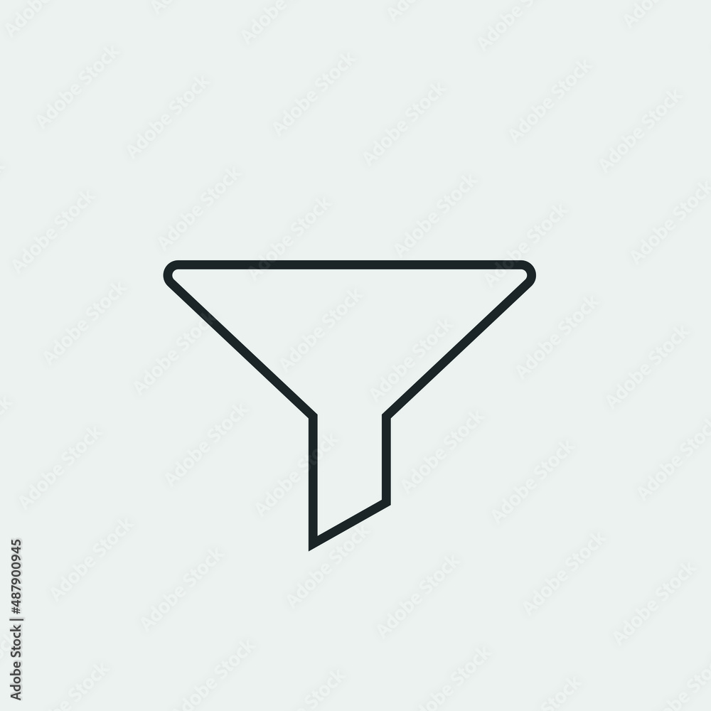 Funnel vector icon illustration sign