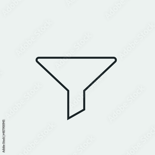 Funnel vector icon illustration sign