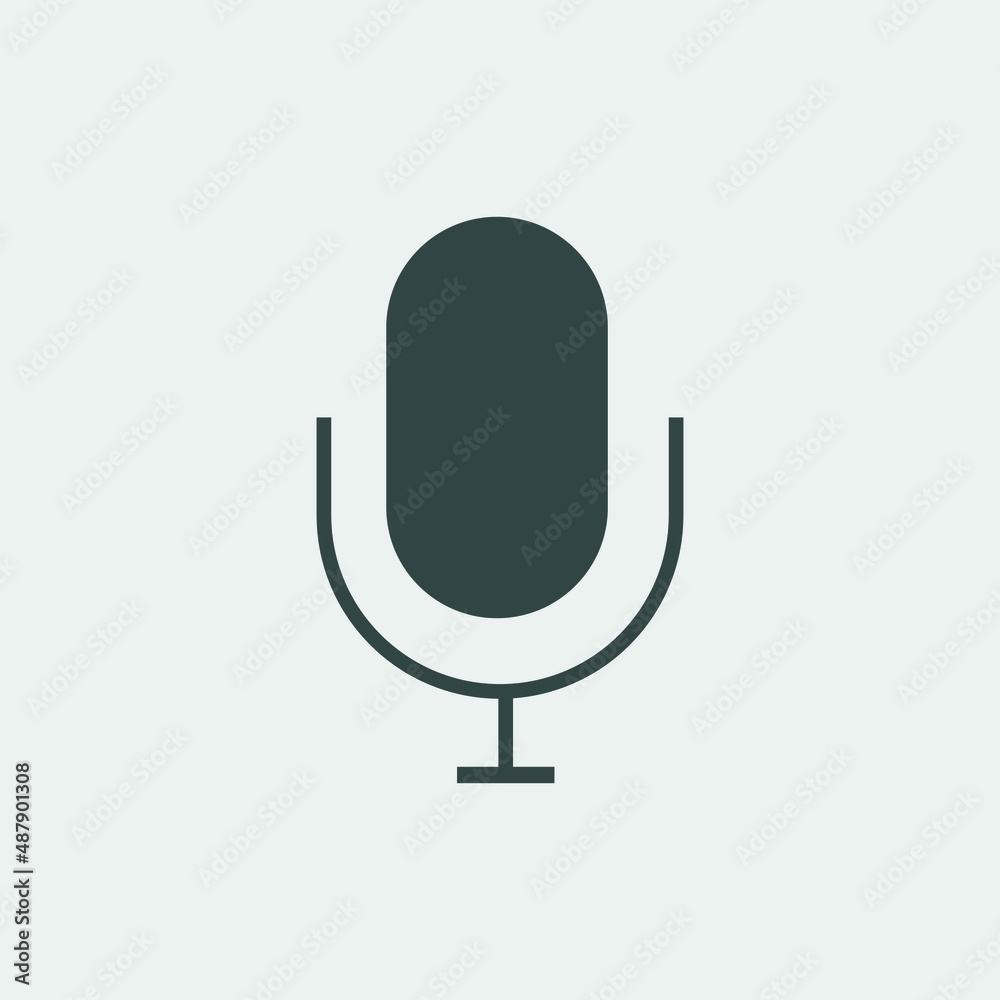 Microphone vector icon illustration sign Microphone vector icon illustration sign