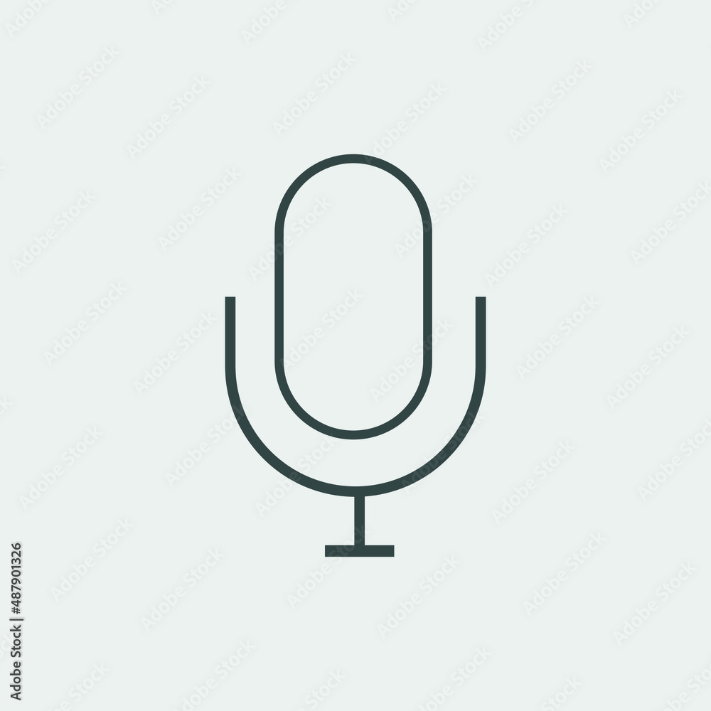 Microphone vector icon illustration sign Microphone vector icon illustration sign