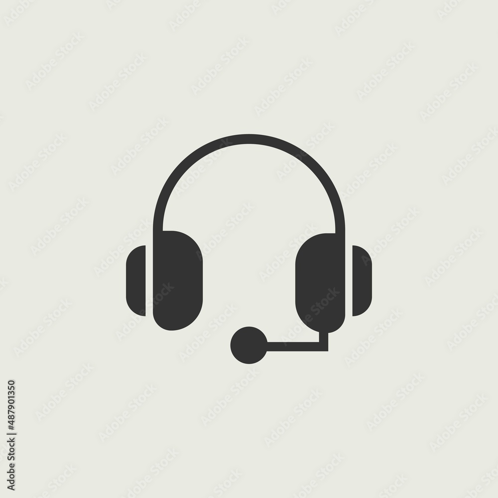 Headsets vector icon illustration sign