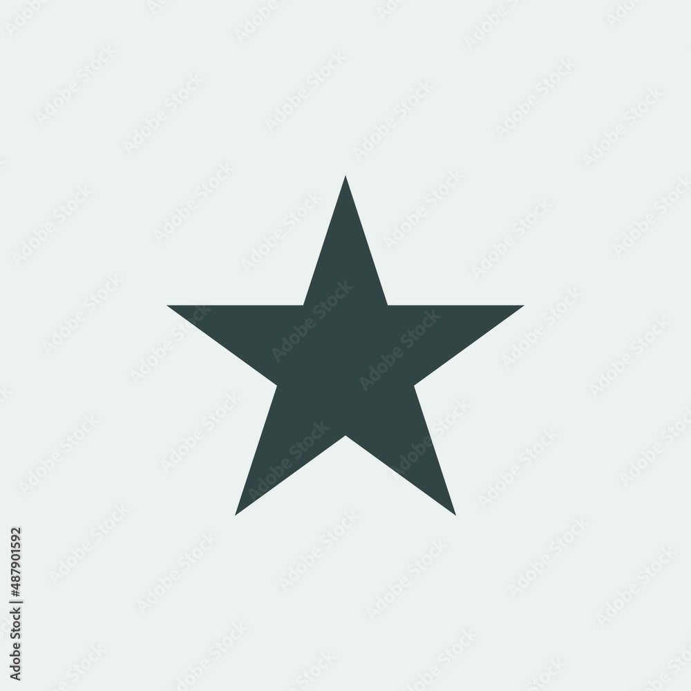 Fototapeta premium Star vector icon illustration sign