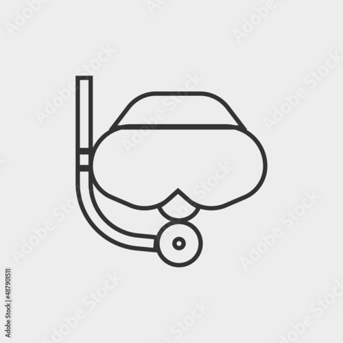 Scuba diving vector icon illustration sign