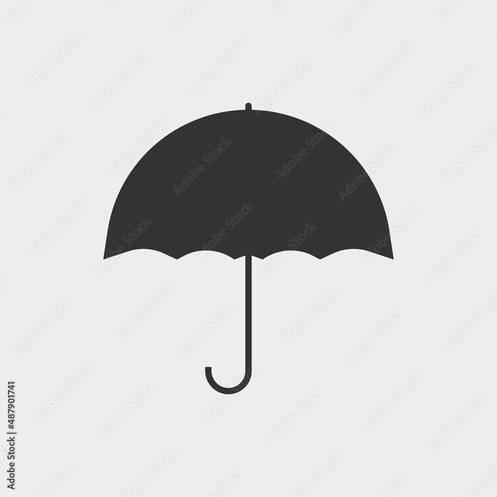 Umbrella vector icon illustration sign Umbrella vector icon illustration sign