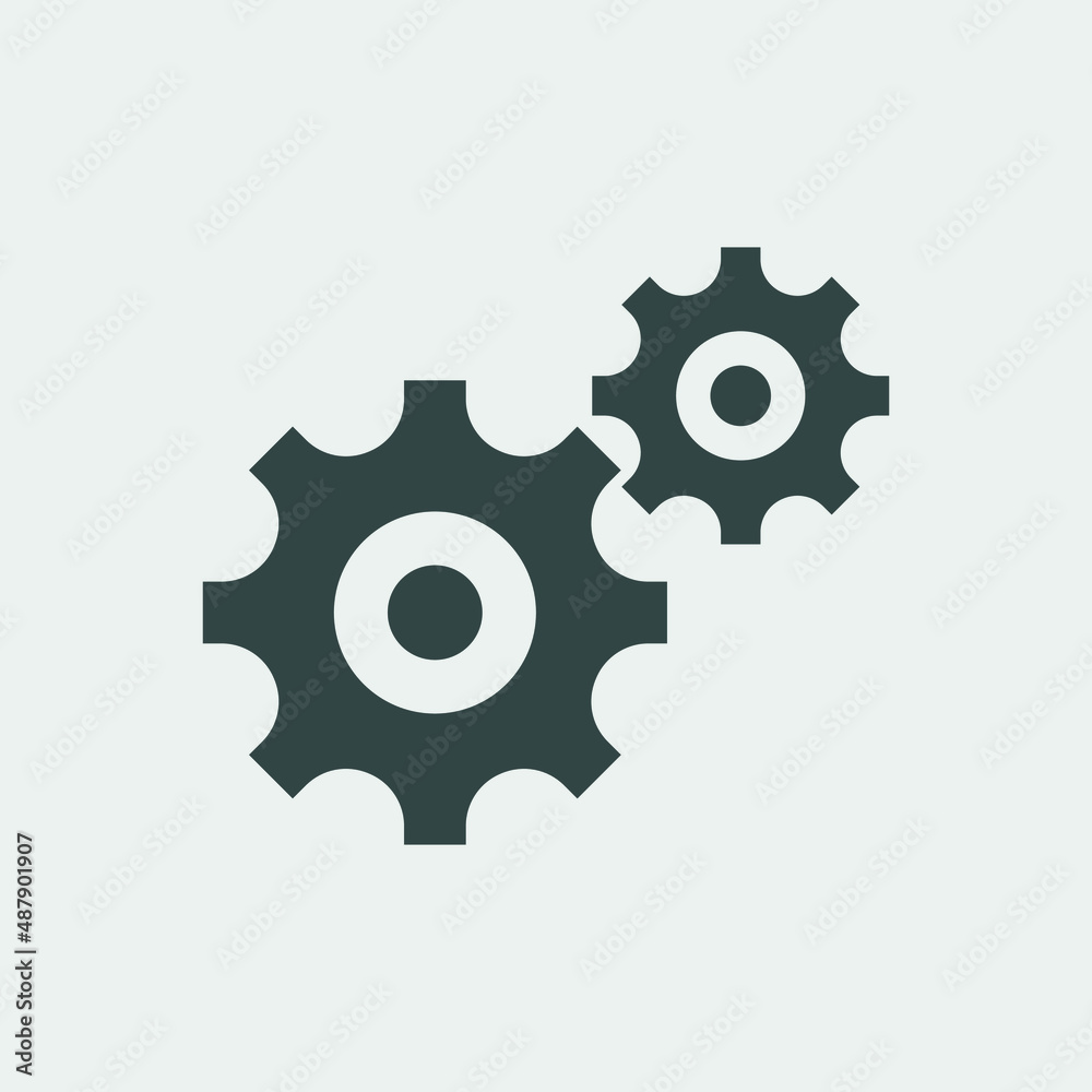 Setting gear vector icon illustration sign Setting gear vector icon illustration sign