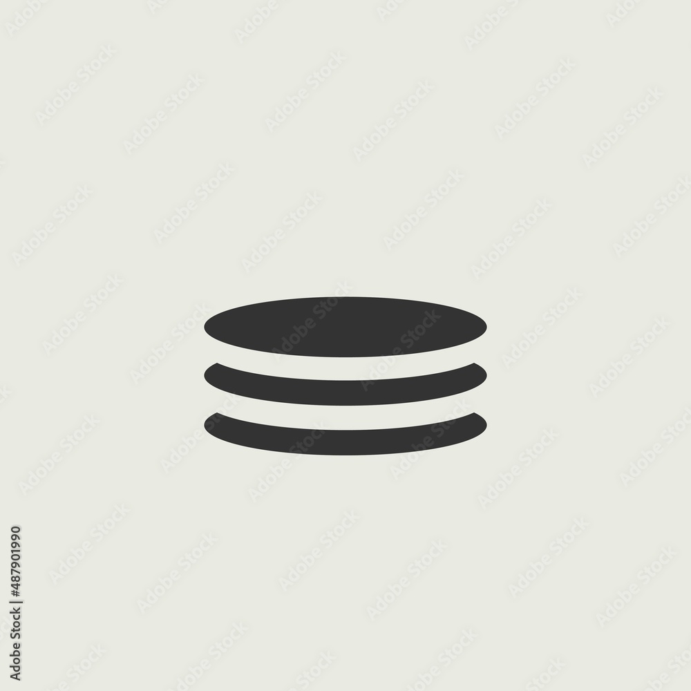 Coins vector icon illustration sign Coins vector icon illustration sign