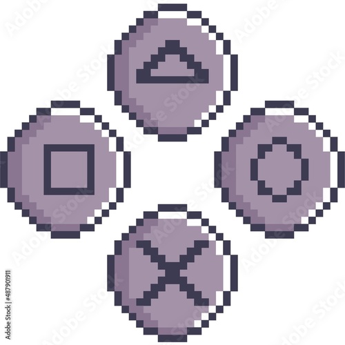 equipment for playing console  pixel art design
