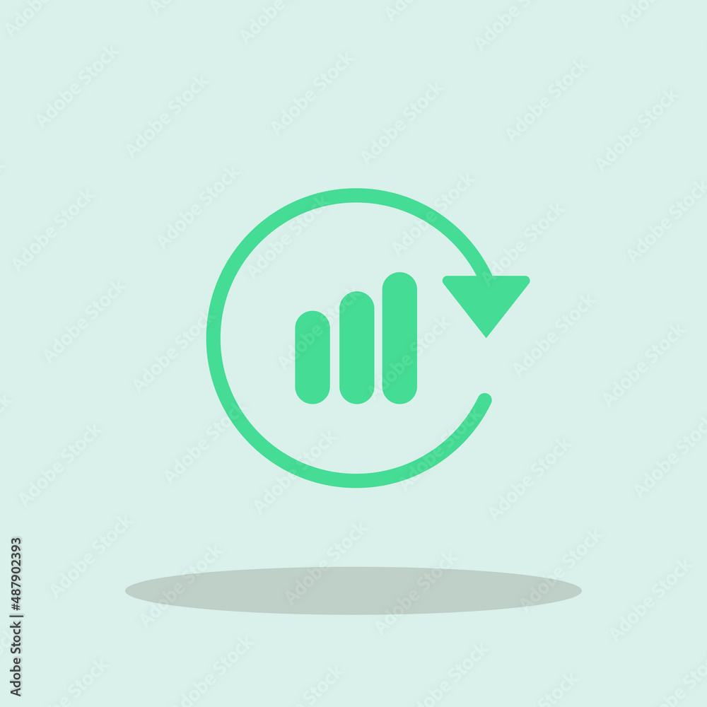 Bar chart vector icon illustration sign Bar chart vector icon illustration sign